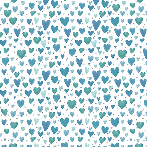 It's Raining Cats and Dogs - Teal Hearts