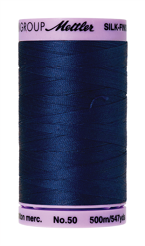 Mettler Silk-Finish Mercerized Cotton Thread, Color 1304, Imperial Blue