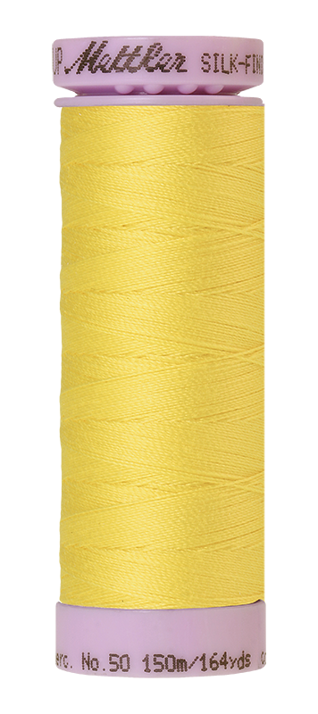 Mettler Silk-Finish Mercerized Cotton Thread, Color 3507, Lemon Zest