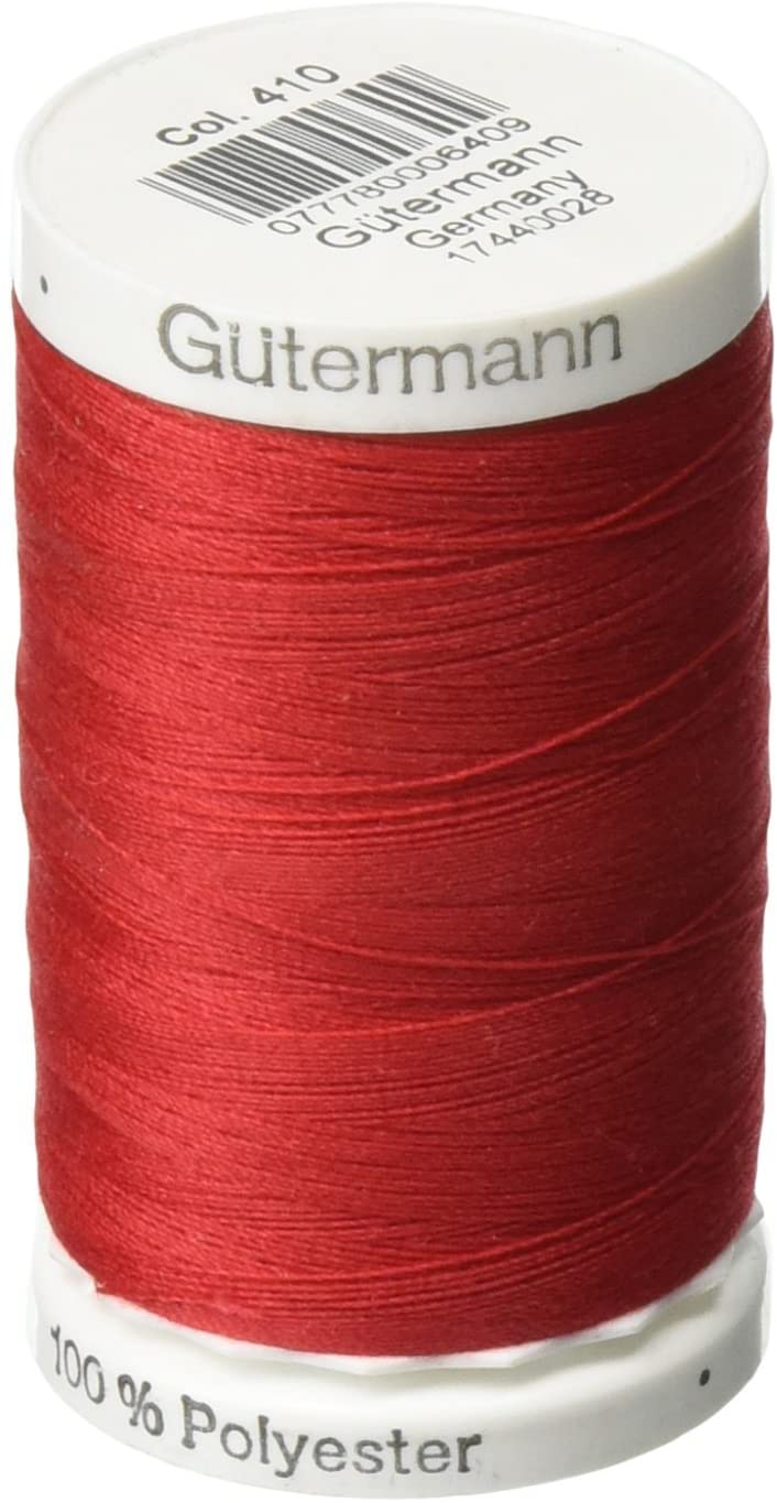 Gutermann Thread, 250M-410 Scarlet Red, Sew-All Polyester All Purpose Thread,  250m/273yds - Picking Daisies