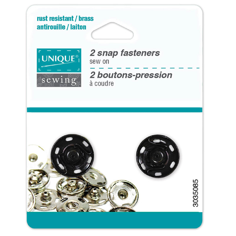 Unique 2 snap fasteners-black