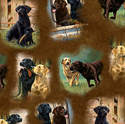 For the Love of Labs - Labrador Vignette - Brown