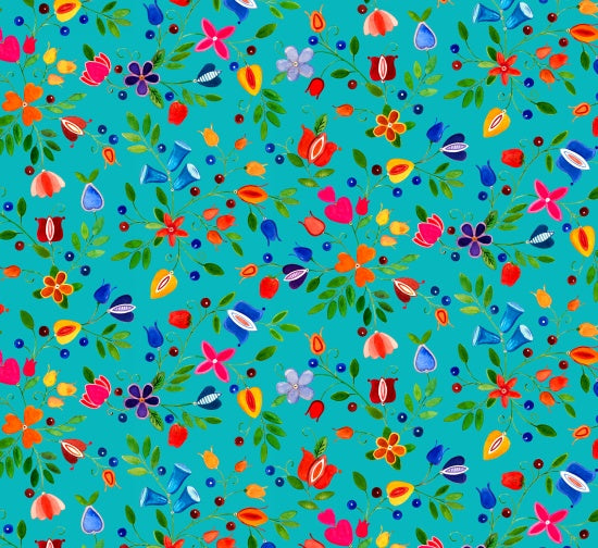 Pride-Small Floral (turquoise)