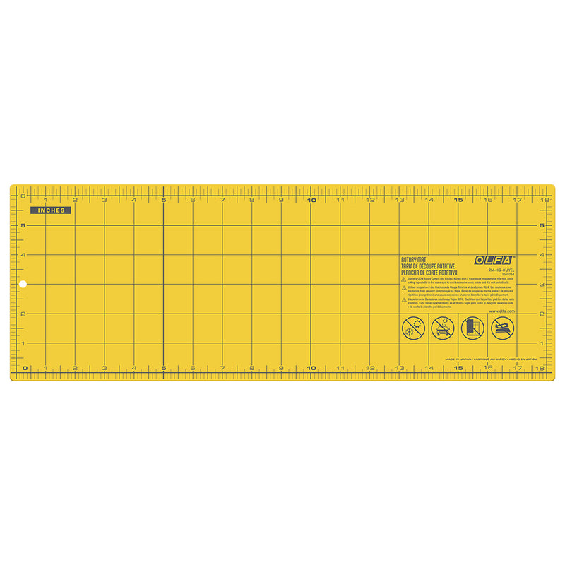 Olfa Self-Healing Rotary Mat 6” x 18” Yellow