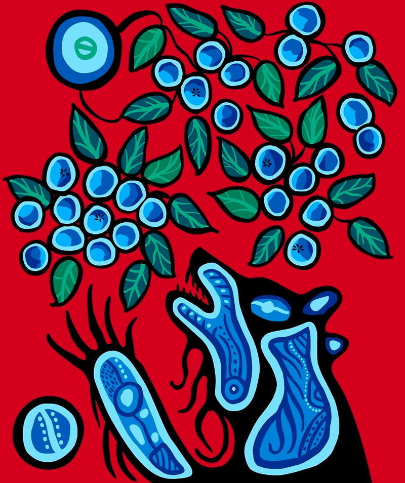 Blueberry Bear - Panel - Red