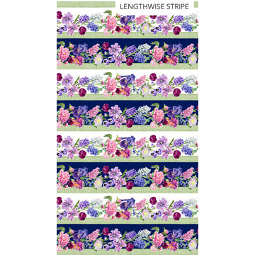 Deborah's Garden - Floral Stripe