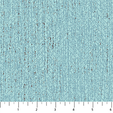 Urban Oasis Flannel - Turquoise Herringbone