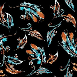 Raven Tree - Feathers Metallic - Black