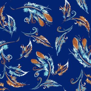 Raven Tree - Feathers Metallic - Royal