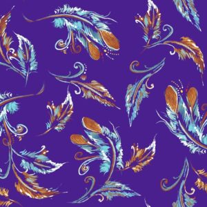 Raven Tree - Feathers Metallic - Purple