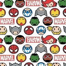Cotton- Marvel-Heroes Faces & Logo