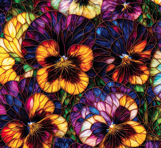 Gigi in the Garden - Pansies