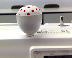 Janome Pin Cushion (red with white polka dots)