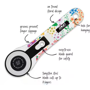 Olfa Rotary Cutter -  45mm - Floral