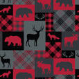 Fleece - Woodland Patchwork
