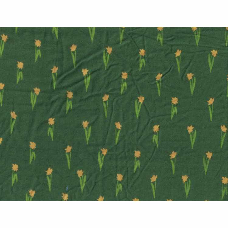 Flannel - Green with Daffodils