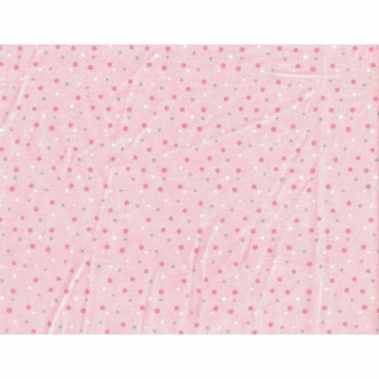 Flannel - Pink with Polka Dots