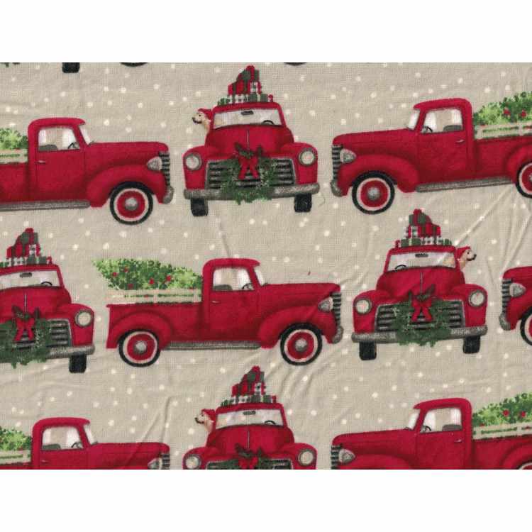 Flannel - Red Truck & Christmas Trees
