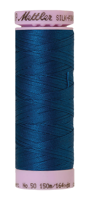 Mettler Silk-Finish Mercerized Cotton Thread, Color 0024, Colonial Blue