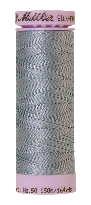 Mettler Silk-Finish Mercerized Cotton Thread, Color 0042, Ash Blue