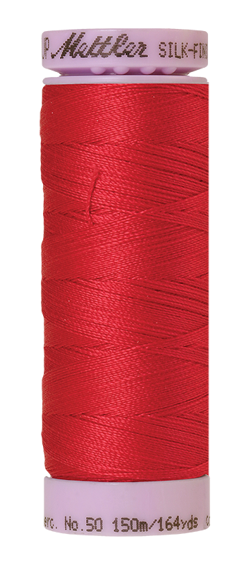 Mettler Silk-Finish Mercerized Cotton Thread, Color 0102, Poinsettia