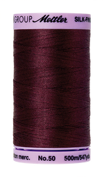 Mettler Silk-Finish Mercerized Cotton Thread, Color 0111, Beet Red