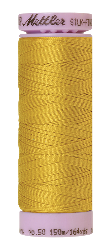 Mettler Silk-Finish Mercerized Cotton Thread, Color 0117, Nugget Gold