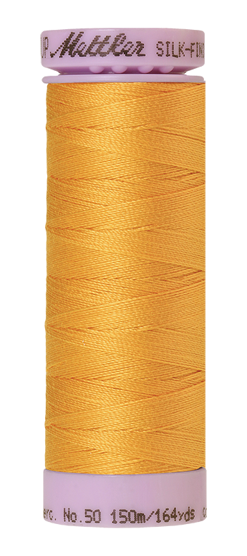 Mettler Silk-Finish Mercerized Cotton Thread, Color 0161, Marigold