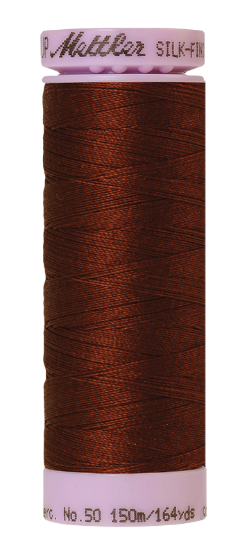 Mettler Silk-Finish Mercerized Cotton Thread, Color 0173, Friar Brown