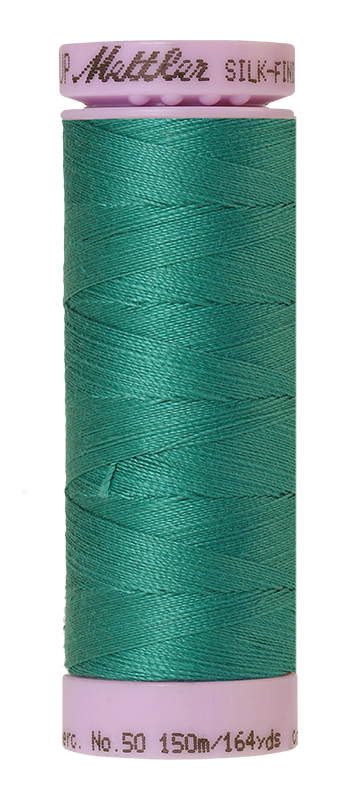 Mettler Silk-Finish Mercerized Cotton Thread, Color 0222, Green