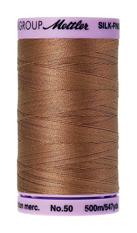 Mettler Silk-Finish Mercerized Cotton Thread, Color 0280, Walnut