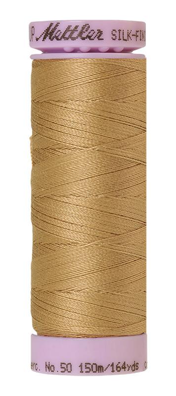 Mettler Silk-Finish Mercerized Cotton Thread, Color 0285, Caramel Cream