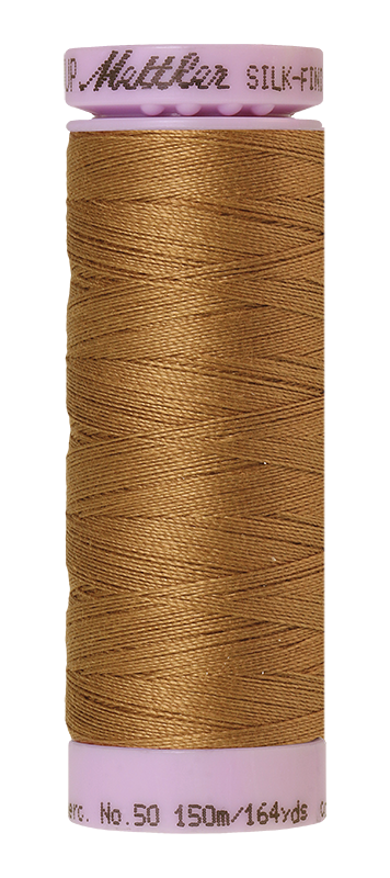 Mettler Silk-Finish Mercerized Cotton Thread, Color 0287, Dark Tan