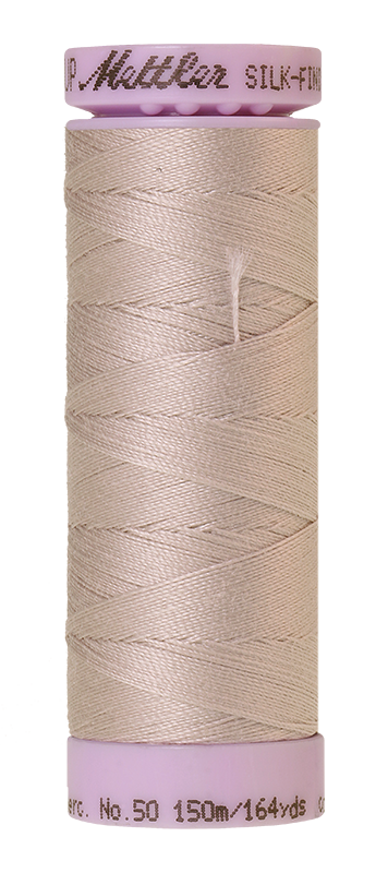Mettler Silk-Finish Mercerized Cotton Thread, Color 0319, Cloud Gray