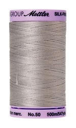 Mettler Silk-Finish Mercerized Cotton Thread, Color 0331, Ash Mist