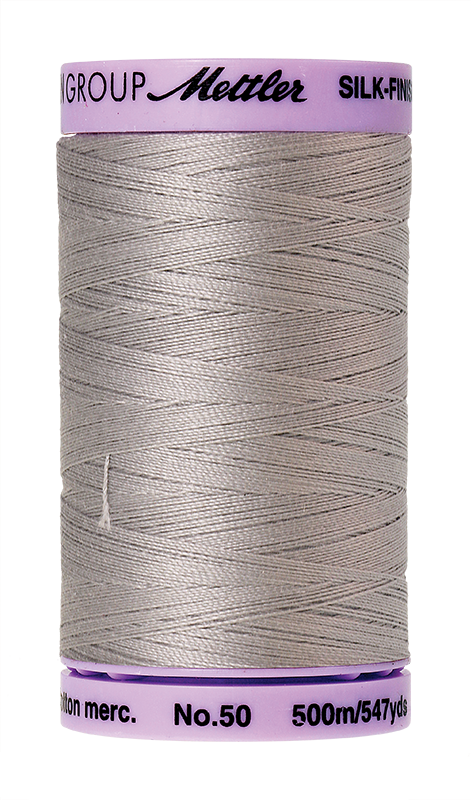 Mettler Silk-Finish Mercerized Cotton Thread, Color 0331, Ash Mist