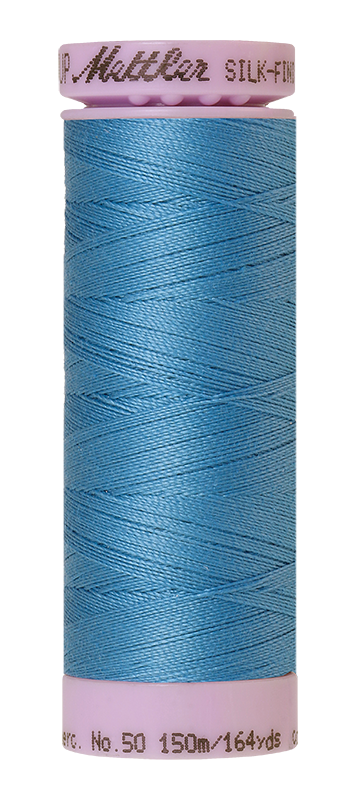 Mettler Silk-Finish Mercerized Cotton Thread, Color 0338, Reef Blue