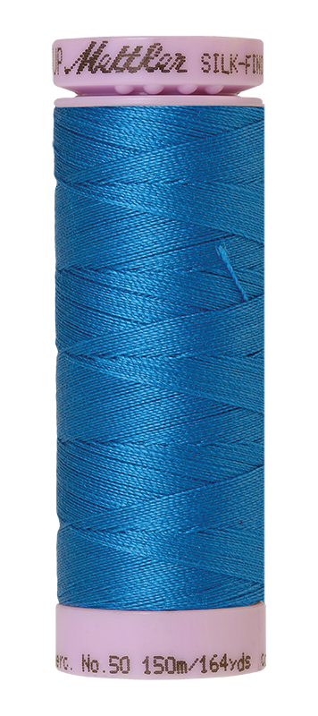 Mettler Silk-Finish Mercerized Cotton Thread, Color 0339, Mediterranian Blue
