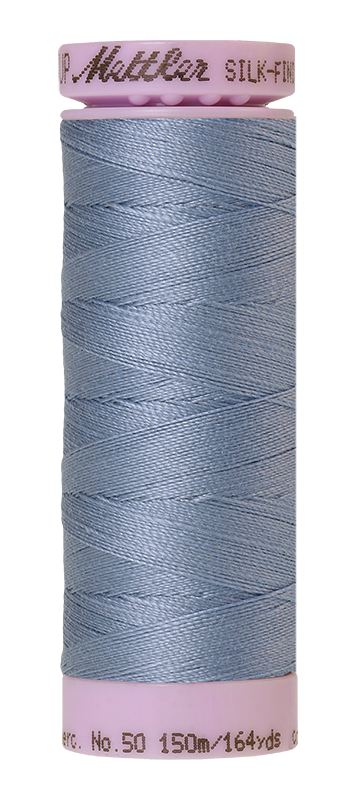 Mettler Silk-Finish Mercerized Cotton Thread, Color 0350, Summer Sky