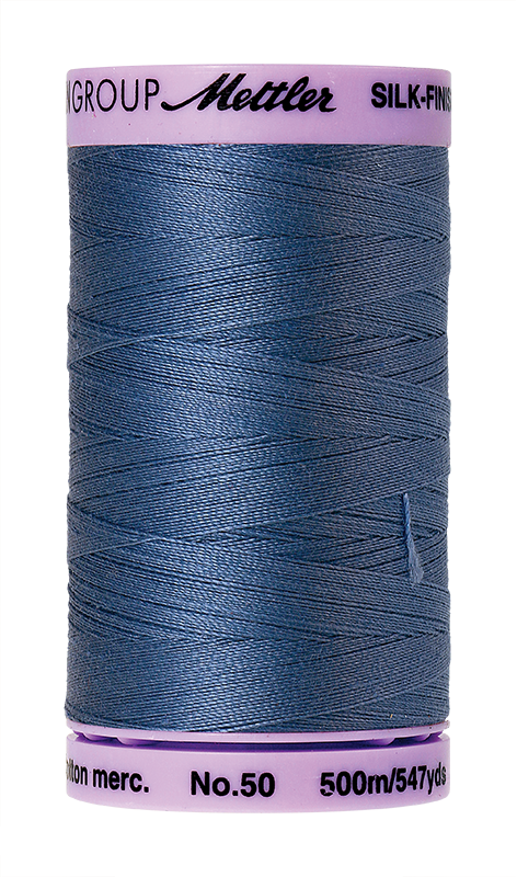 Mettler Silk-Finish Mercerized Cotton Thread, Color 0351, Smoky Blue
