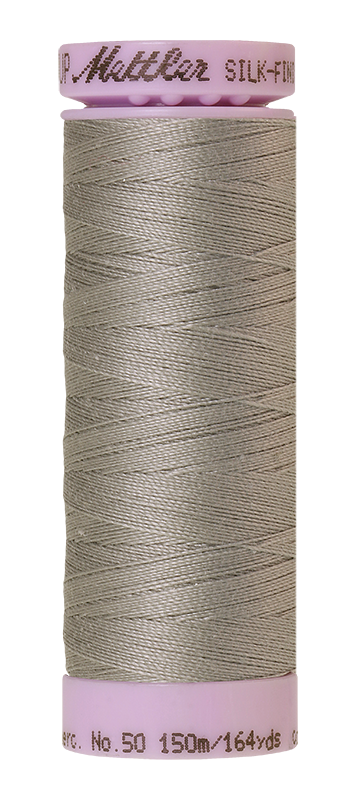 Mettler Silk-Finish Mercerized Cotton Thread, Color 0413, Titan Gray