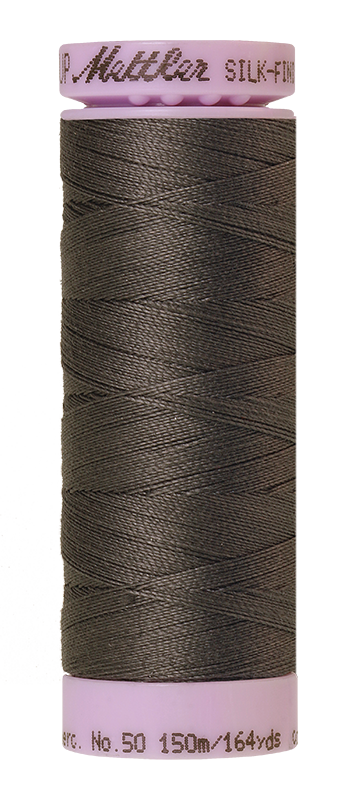 Mettler Silk-Finish Mercerized Cotton Thread, Color 0416, Dark Charcoal