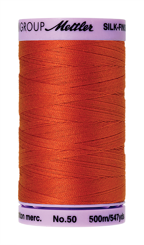 Mettler Silk-Finish Mercerized Cotton Thread, Color 0450, Paprika