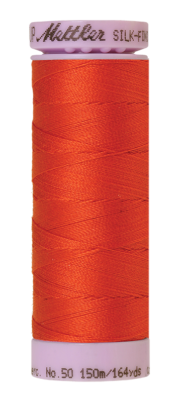 Mettler Silk-Finish Mercerized Cotton Thread, Color 0450, Paprika
