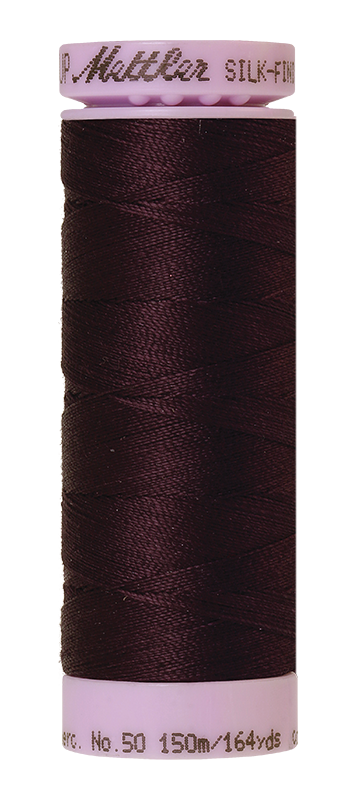 Mettler Silk-Finish Mercerized Cotton Thread, Color  0481, Plum Perfect
