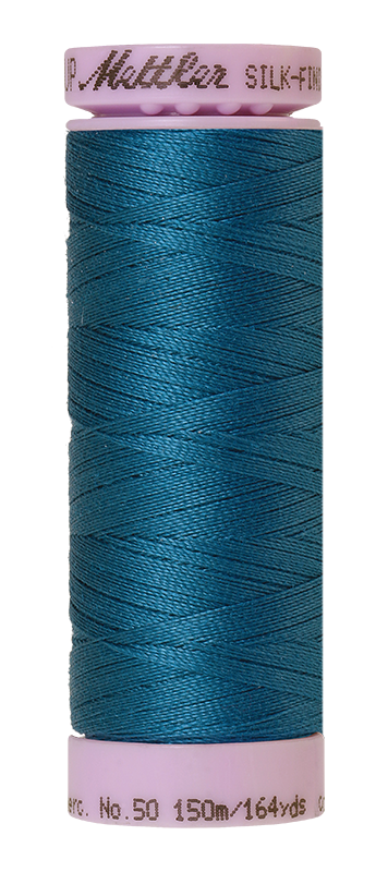 Mettler Silk-Finish Mercerized Cotton Thread, Color 0483, Dark Turquoise