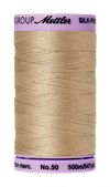 Mettler Silk-Finish Mercerized Cotton Thread, Color 0538, Straw