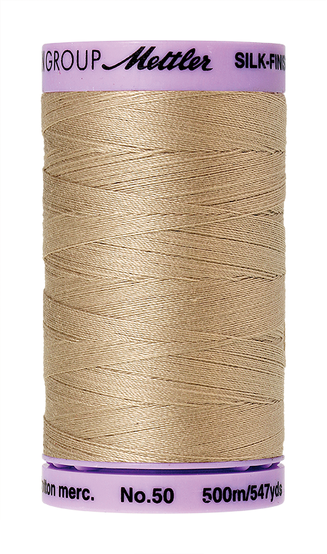 Mettler Silk-Finish Mercerized Cotton Thread, Color 0538, Straw
