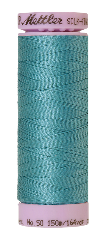 Mettler Silk-Finish Mercerized Cotton Thread, Color 0611, Blue-green Opal