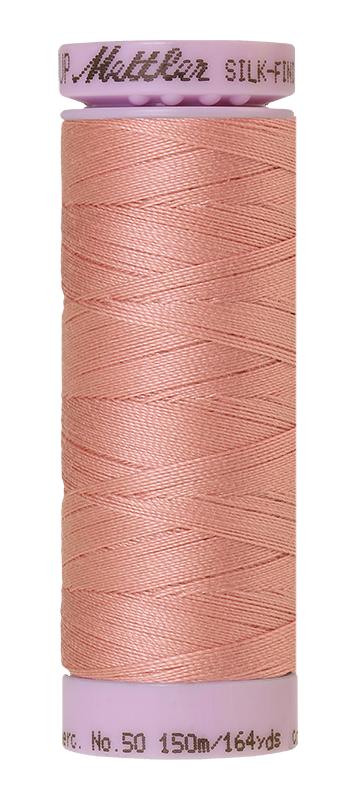 Mettler Silk-Finish Mercerized Cotton Thread, Color 0637, Antique Pink